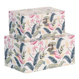 Dekoratívne úložné boxy v súprave 2 ks 30x18x15 cm Birds – Ixia