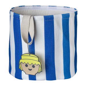 Modrý látkový detský kôš na hračky ø 30x28 cm Stripes – Playmobil