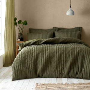 Khaki obliečky na jednolôžko 135x200 cm Tamba Stripe – Pineapple Elephant