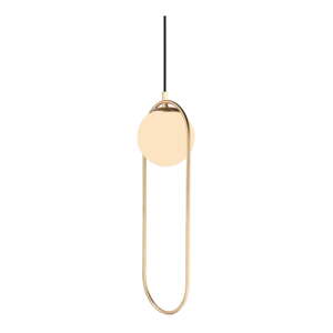 Závesné svietidlo v zlatej farbe so skleneným tienidlom ø 20 cm Arch – Squid Lighting