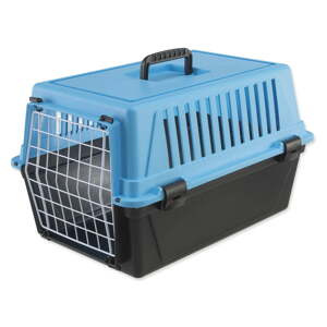 Čierna/svetlomodrá prepravka pre domáceho miláčika 37x58 cm Ferplast Atlas 20 – Plaček Pet Products