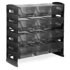 Čierny plastový úložný regál 79x80 cm Utility One – Toomax