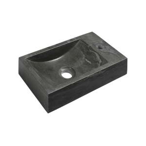 Čierne kamenné umývadlo 40x22 cm Blok – Sapho