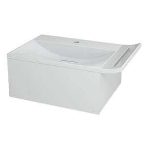 Biela závesná skrinka s umývadlom 60x26 cm Zeus – Sapho