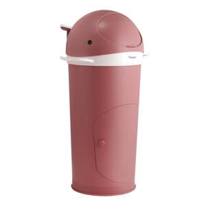 Tmavoružový plastový odpadkový kôš na plienky 25 l Whale – Kindsgut