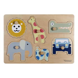 Drevené vkladacie puzzle (počet dielikov 6) Safari – Kindsgut