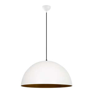 Biele závesné svietidlo s kovovým tienidlom ø 60 cm Sivani – Opviq lights