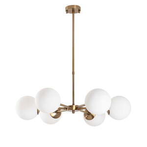 Závesné svietidlo v zlatej farbe so skleneným tienidlom ø 73 cm Akkas – Opviq lights