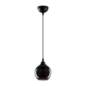 Čierne závesné svietidlo so skleneným tienidlom ø 15 cm Smoked – Opviq lights