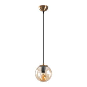 Závesné svietidlo v zlatej farbe so skleneným tienidlom ø 15 cm Efe – Opviq lights