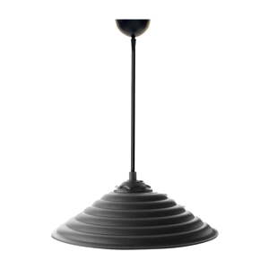 Čierne závesné svietidlo s kovovým tienidlom ø 25 cm – Opviq lights
