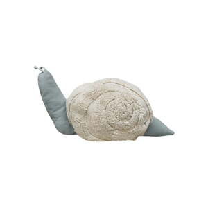 Svetlozelený/krémovobiely detský puf Mr. Snail – Lorena Canals