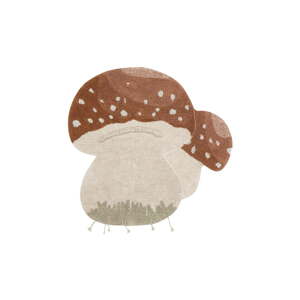 Prateľný/ručne tkaný bavlnený detský koberec v tehlovej farbe/krémovobiely 120x120 cm Boletus – Lorena Canals
