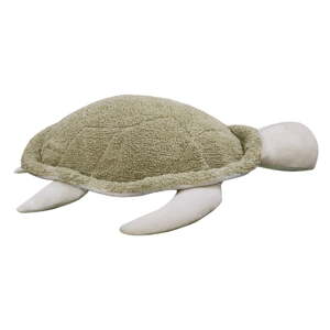 Zelený/krémovobiely detský puf Mrs. Turtle – Lorena Canals