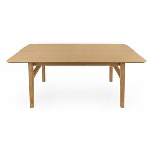 Rozkladací jedálenský stôl s prídavnou doskou v dekore duba 90x180 cm Curved – Woodman