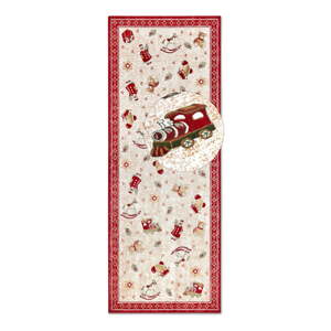 Červený behúň s vianočným motívom s prímesou bavlny 80x200 cm Toy's Delight Red Christmas – Villeroy&Boch