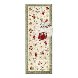 Zelený behúň s vianočným motívom s prímesou bavlny 80x200 cm Toy's Delight Green Christmas – Villeroy&Boch