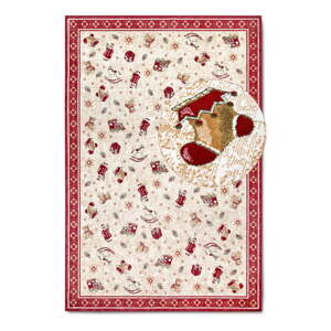 Červený koberec s vianočným motívom s prímesou bavlny 160x230 cm Toy's Delight Red Christmas – Villeroy&Boch