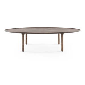 Hnedý konferenčný stolík z dubového dreva 80x150 cm Mu – Gazzda