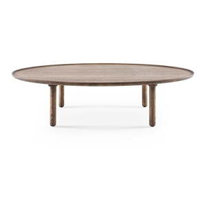 Hnedý konferenčný stolík z dubového dreva 65x120 cm Mu – Gazzda