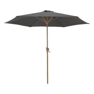 Tmavosivý slnečník ø 300 cm Wood – Rojaplast