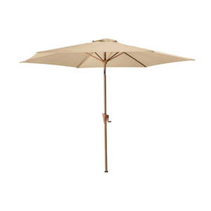 Béžový slnečník ø 300 cm Wood – Rojaplast