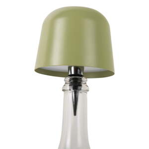 Zelená LED stolová lampa na fľašu s kovovým tienidlom (výška  13 cm) Cone Hat LED – Leitmotiv