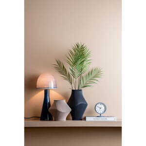 Tmavomodrá stolová lampa so skleneným tienidlom (výška  45 cm) Bombin – Leitmotiv