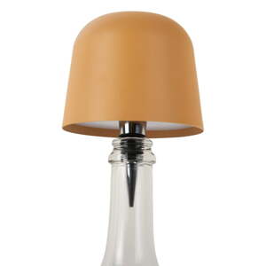 Okrovožltá LED stolová lampa na fľašu s kovovým tienidlom (výška  13 cm) Cone Hat LED – Leitmotiv