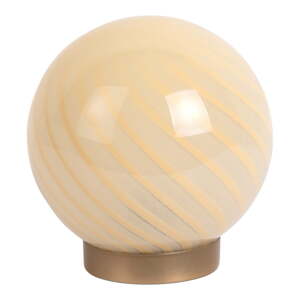 Svetložltá stolová lampa so skleneným tienidlom (výška  17 cm) Summer Globe – Leitmotiv