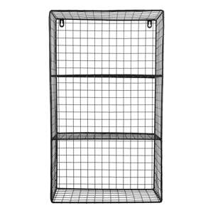 Čierna poschodová oceľová polica 60 cm Reja – PT LIVING