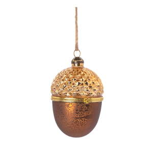 Sklenená ručne vyrobená vianočná ozdoba ø 6 cm Acorn – Sass & Belle
