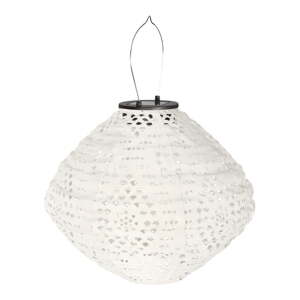 Biely vonkajší LED lampáš so solárnym panelom (výška  22 cm) Harwood – House Nordic