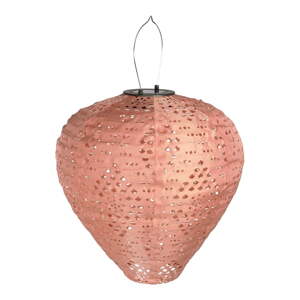 Ružový vonkajší LED lampáš so solárnym panelom (výška  30 cm) Greatham – House Nordic