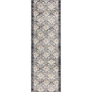 Tmavosivý/slonovinový behúň 80x250 cm Soft Viskan – FD