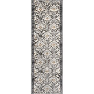 Tmavosivý/slonovinový behúň 67x200 cm Soft Viskan – FD