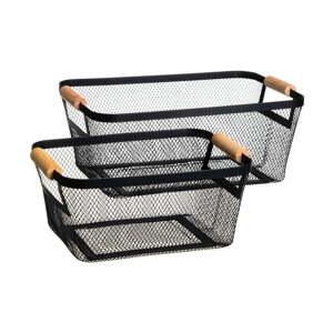Drôtené kovové košíky v súprave 2 ks 33x21x14 cm – Casa Selección