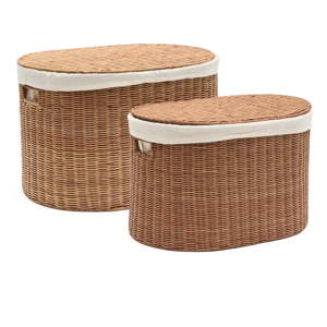 Ratanové košíky v súprave 2 ks 50x36x32 cm Indali – Kave Home