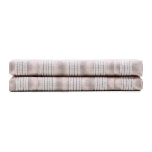 Červený/biely bavlnený prešívaný pléd 240x260 cm Macie – Kave Home