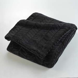 Čierny pléd z mikroflanelu 180x220 cm Arya – douceur d'intérieur