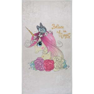 Slonovinový prateľný detský koberec 80x120 cm Cute Unicorn – Vitaus
