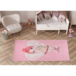 Ružový prateľný detský koberec 120x180 cm Pretty Girl – Vitaus