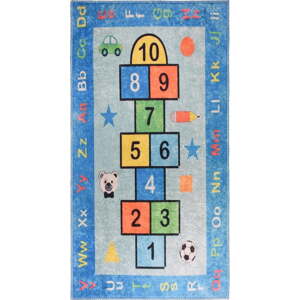 Modrý prateľný detský hrací koberec 160x230 cm Hopscotch Blue – Vitaus