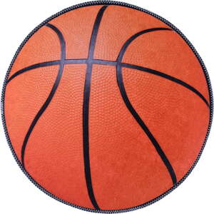 Oranžový prateľný detský koberec ø120 cm Basketball – Vitaus