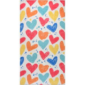 Prateľný detský koberec 100x160 cm Hearts of Love – Vitaus