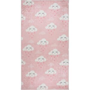 Svetloružový prateľný detský koberec 160x230 cm Pink Clouds – Vitaus