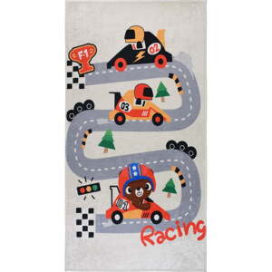 Slonovinový prateľný detský hrací koberec 80x120 cm Race Time – Vitaus