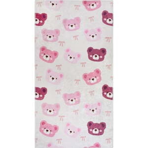 Ružový/slonovinový prateľný detský koberec 160x230 cm Cute Teddies Pink – Vitaus