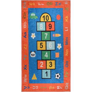 Oranžový prateľný detský hrací koberec 100x160 cm Hopscotch Orange – Vitaus