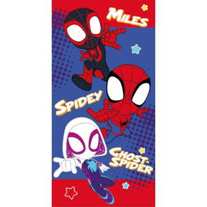 Červená/modrá bavlnená detská osuška 70x140 cm Spidey – Jerry Fabrics